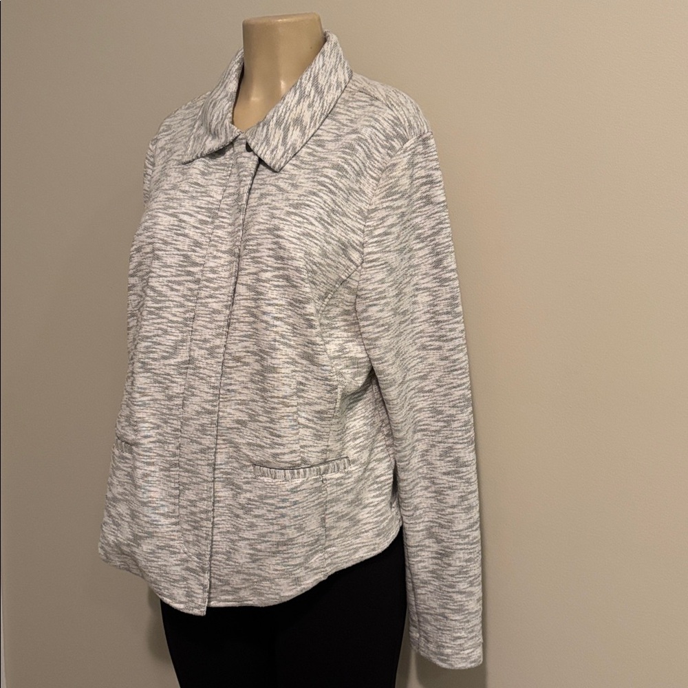 Cabi Neo Textured Gray/Black/White Heathered Jacket size L - Picture 3 of 6